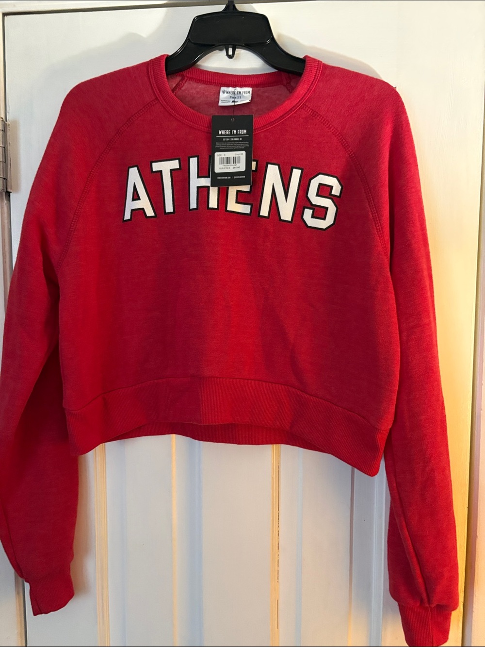 Women's Red Athens Crewneck Sweatshirt
